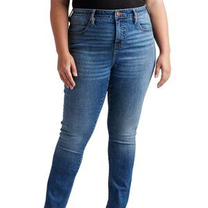 NWT Jag Ruby Mid Rise Straight Leg Jeans In Austin Blue - Plus